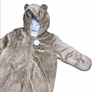 Carter’s 6-9 Months warm fox fleece pajama onesie